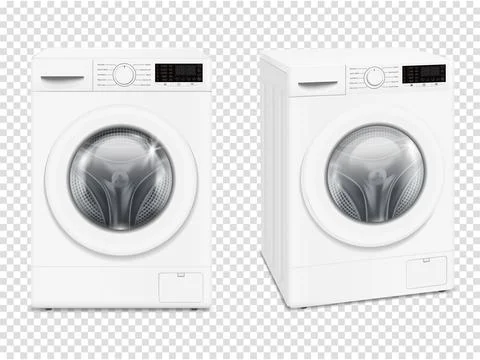 Washing machine mockup isolated on transparent background 스톡 일러스트