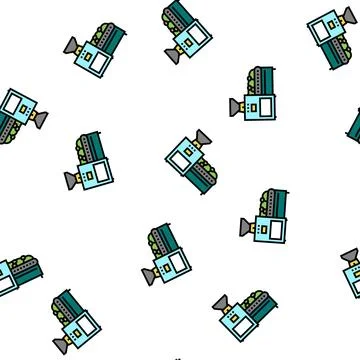 Washing machine olive vector seamless pattern Stockillustratie