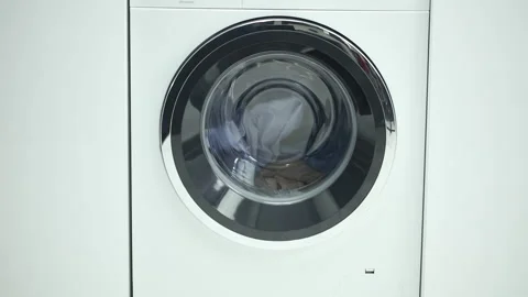 Washing machine operating Stock Footage 270230732