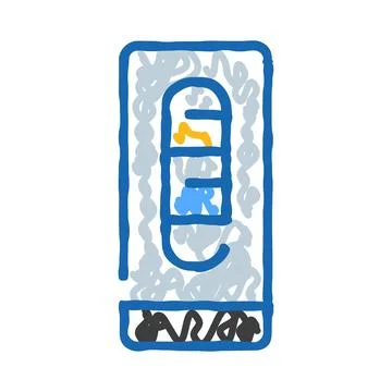 Washing machine or dryer appliance line icon drawing Stockillustratie