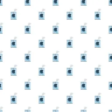 Washing machine pattern with laundry appliance illustration Ilustración de archivo