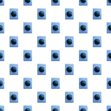 Washing machine pattern repeats on white background Stockillustratie