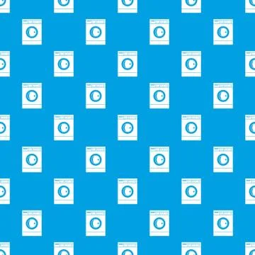 Washing machine pattern seamless blue Illustrazione stock