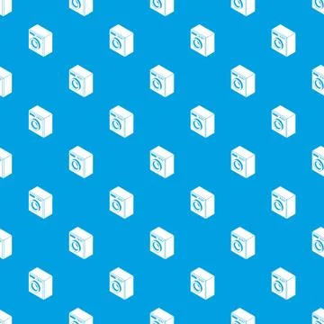 Washing machine pattern seamless blue Illustrazione stock