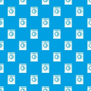 Washing machine pattern seamless blue イラスト素材