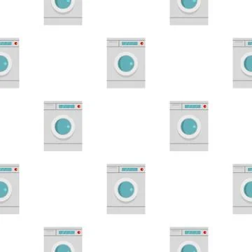 Washing machine pattern seamless Illustrazione stock