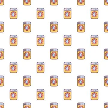 Washing machine pattern seamless Stockillustratie