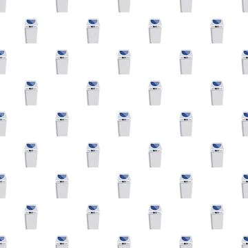 Washing machine pattern seamless repeating background cleaning laundry Illustrazione stock