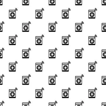 Washing machine pattern vector seamless Illustrazione stock