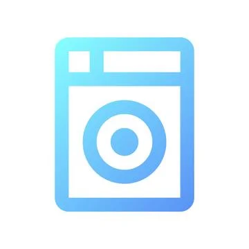 Washing machine pixel perfect gradient linear ui icon Ilustração Stock