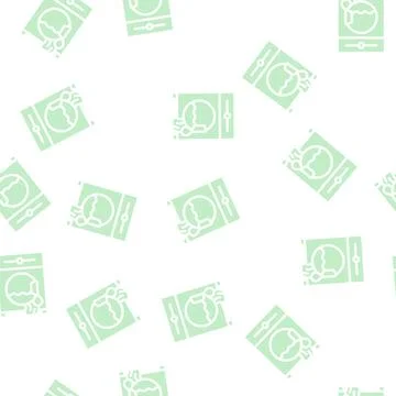 Washing machine repair glyph vector seamless pattern 库存插图