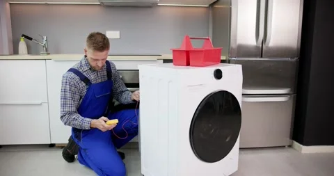 Washing Machine Repair Problem Stock Footage 233137217