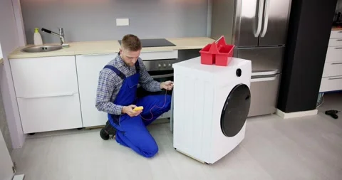 Washing Machine Repair Problem Stock Footage 233137327