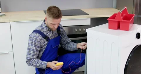 Washing Machine Repair Problem Stock Footage 233147588