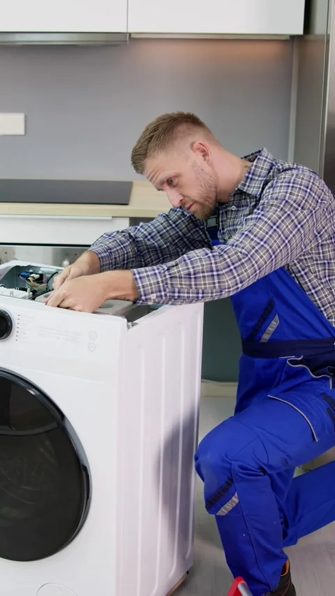 Washing Machine Repair Problem Stock Footage 233160664
