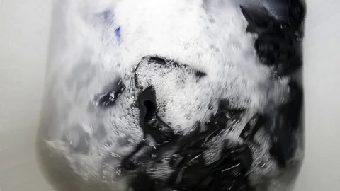 Washing machine running Stock Footage 77596230