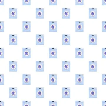 Washing machine seamless pattern background for laundry concept Stock Illustration