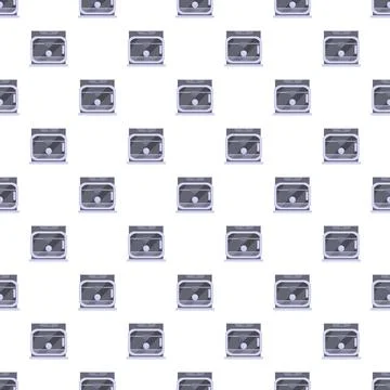 Washing machine seamless pattern background repeating texture Stock Illustration