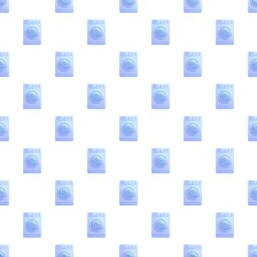 Washing machine seamless pattern for laundry and housework concepts Stockillustratie