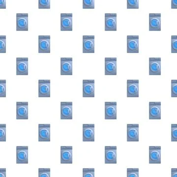 Washing machine seamless pattern for laundry and cleaning Stock Illustration