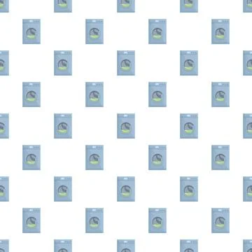 Washing machine seamless pattern for laundry and cleaning concept Stock Illustration
