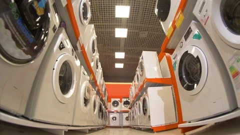Washing Machine Shop. Flyby Stock Footage 101434683