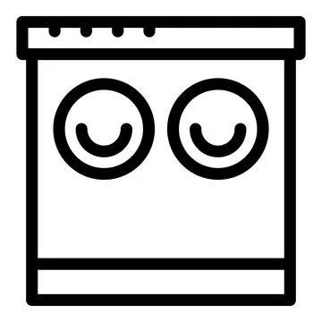 Washing machine showing control panel with two wash cycles icon Ilustración de archivo