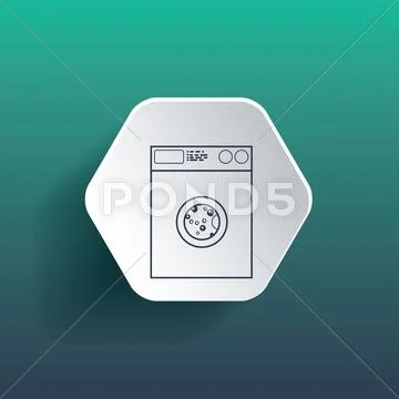 Washing machine sign Stock Illustration
