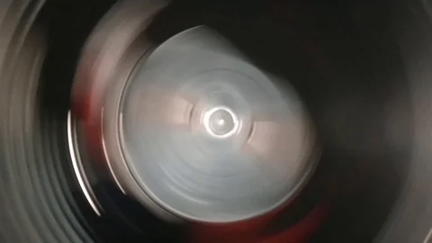 The washing machine is in spin mode. (Selective focus) Stock Footage 113012728