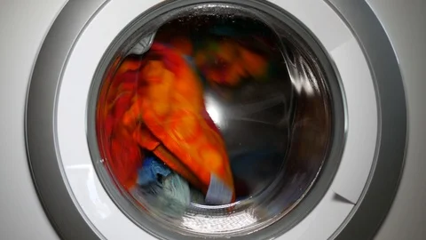 Washing Machine spinning Stock Footage 94040091