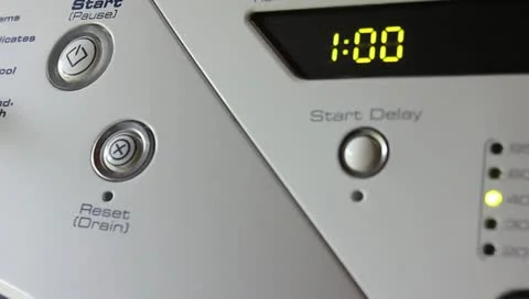 Washing machine start button Video stock 11301579
