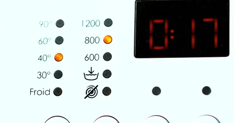 Washing machine timer close-up Stock-Footage 239006220