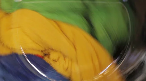 Washing machine turning - close up Stock Footage 35217753