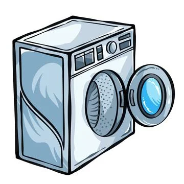 Washing machine vector art illustration. Stock Illustration