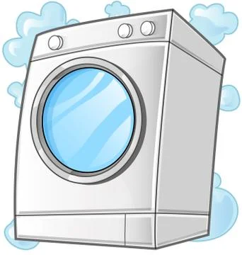 Washing machine. Vector clip art illustration Stockillustratie