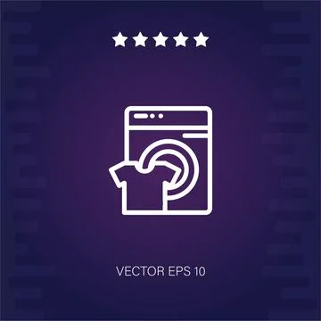 Washing machine vector icon Stock Illustration