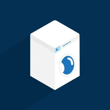 Washing machine . vector isometric design. Stock Illustration