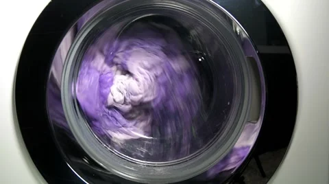Washing machine washes clothes Stock Footage 63542802