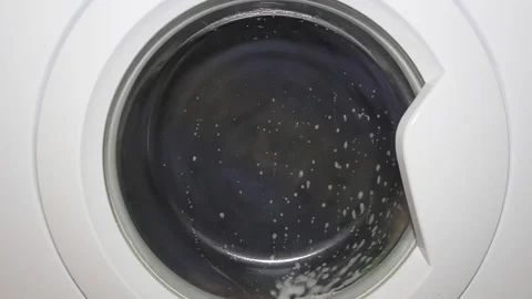 Washing machine washes clothes Stock Footage 100025162