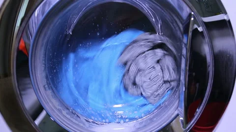 Washing machine washes Stock Footage 42695604