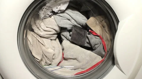 Washing machine washing Vídeos de archivo 33768405