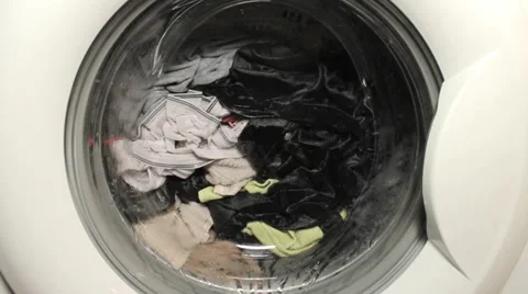 Washing machine washing Vídeos de archivo 33768579
