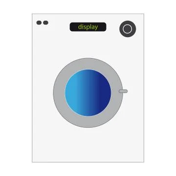 Washing machine on white background Stock Illustration