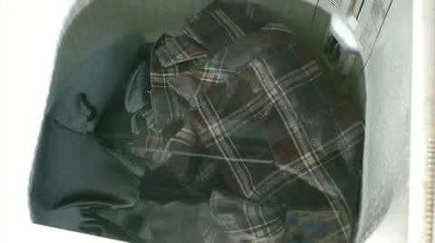 Washing machine at work Stock Footage