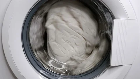 The washing machine is working. Laundry. Stock Footage 157181786