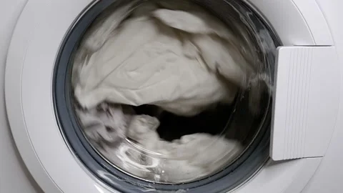 The washing machine is working. Laundry. Stock Footage 157393298