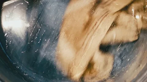 Washing machine working process macro shot Video stock 73915129