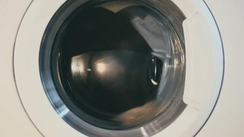 Washing machine working process medium shot Video stock 73909441