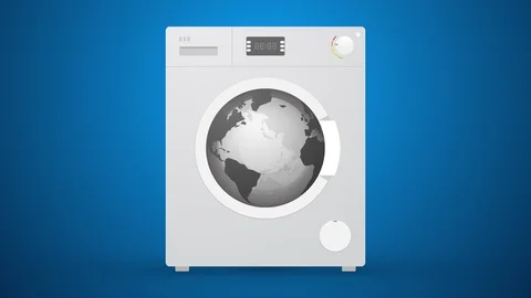 washing machine with world idea concept ... | Stock Video | Pond5