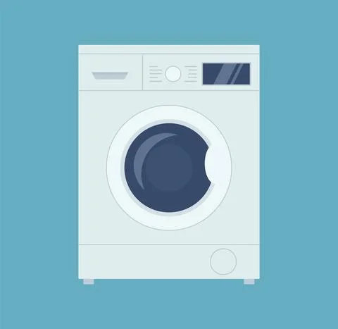 Washing machines. Flat vector illustration. Stock Illustration